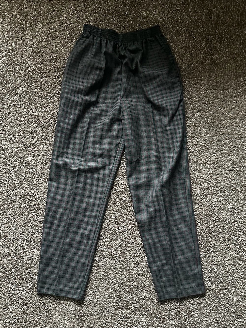 Vintage Bobbie Brooks Plaid Pull On Trousers Size 10